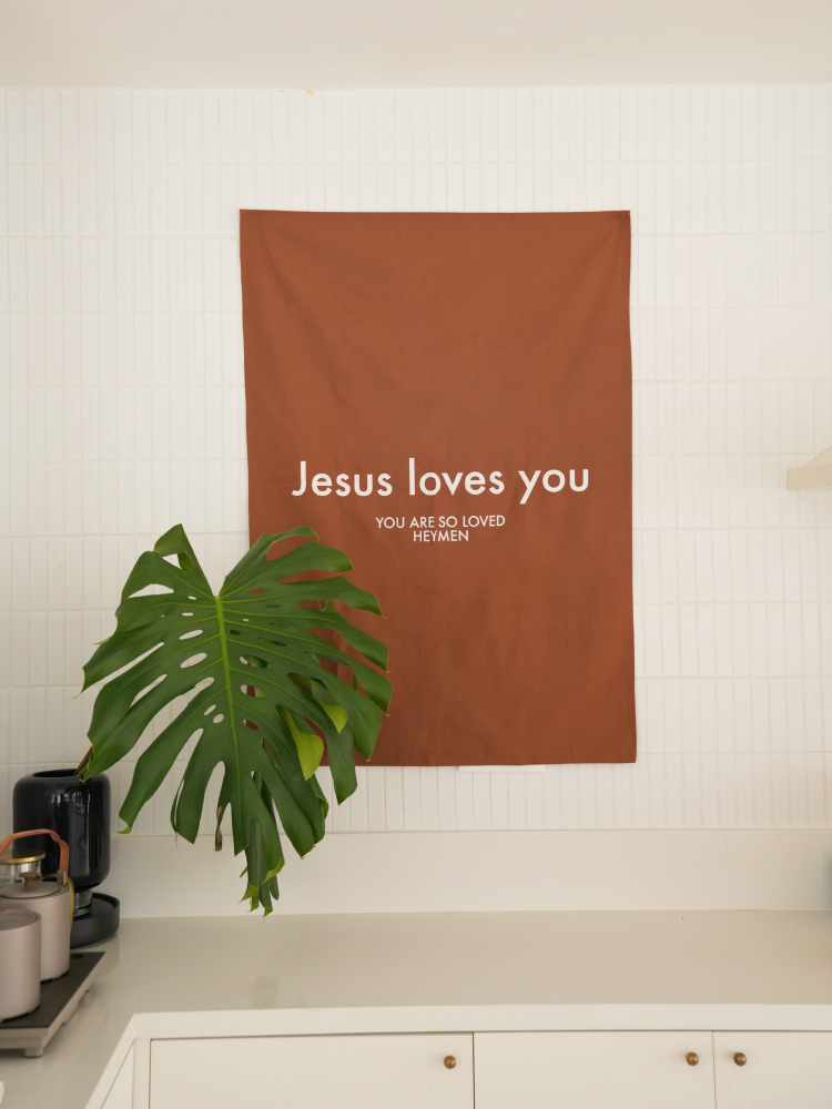 "Jesus Loves You" Wall Hanging