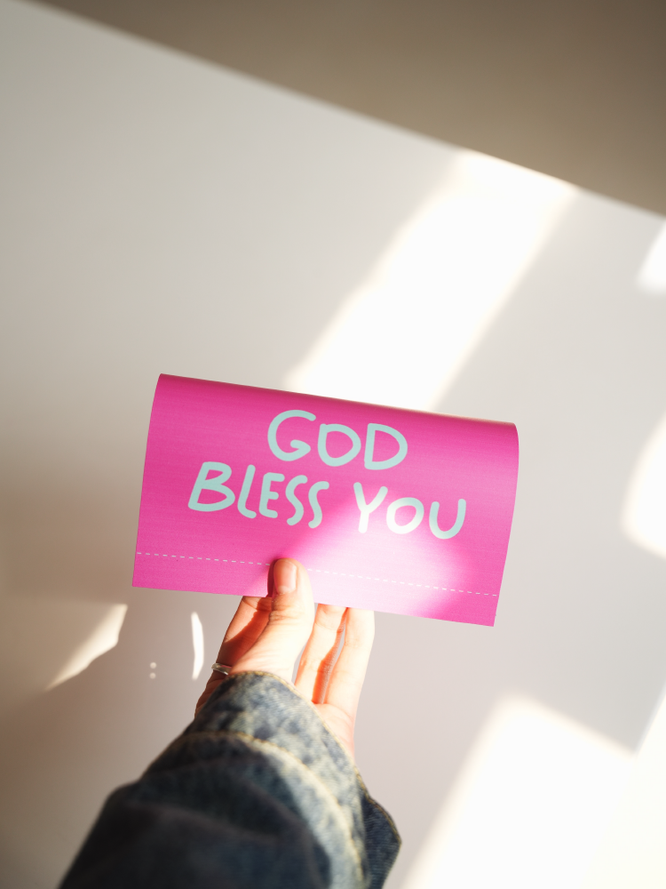 "God Bless You" Car Tag