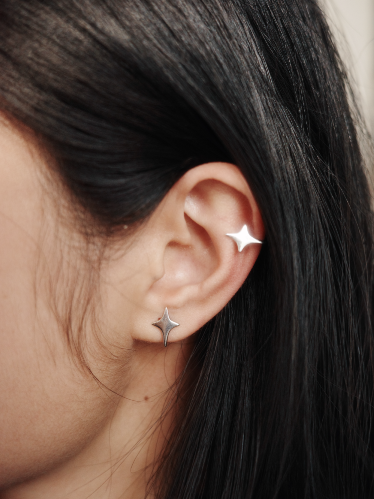 "Star of Bethlehem" Handcrafted Silver Ear Cuff