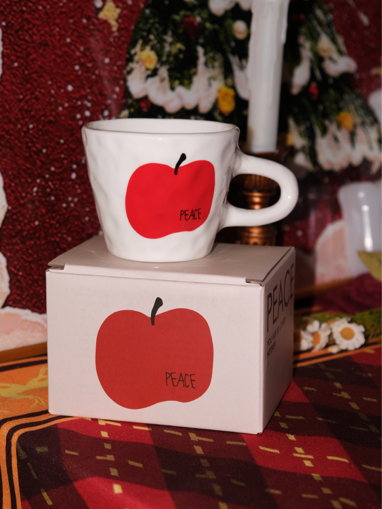 "Peace" Hand-Pinched Ceramic Mug