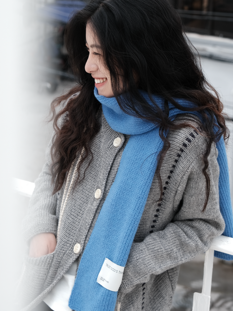 "Trust God's Timing" Knit Scarf