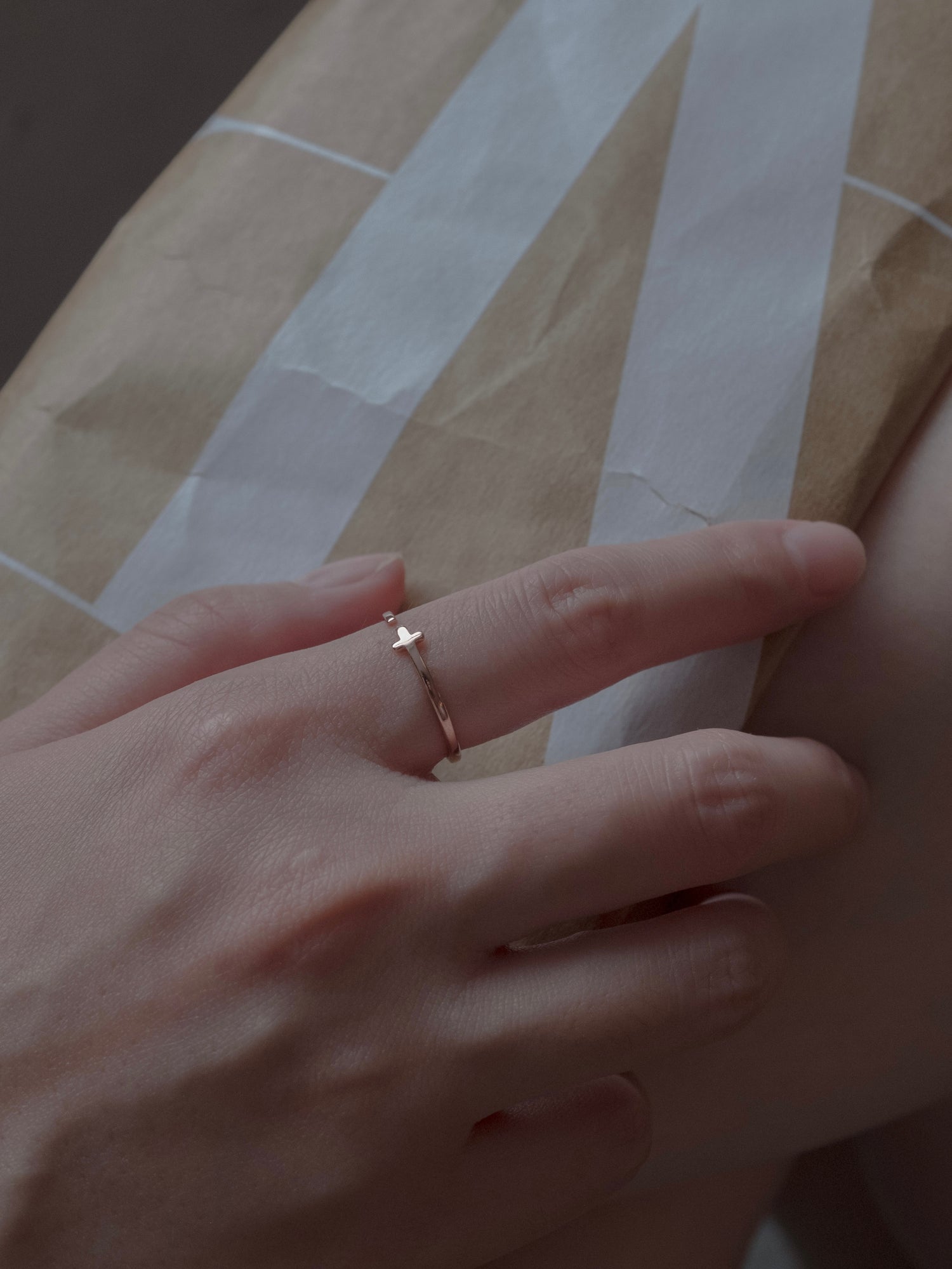 "God Is Love" Silver Cross Ring