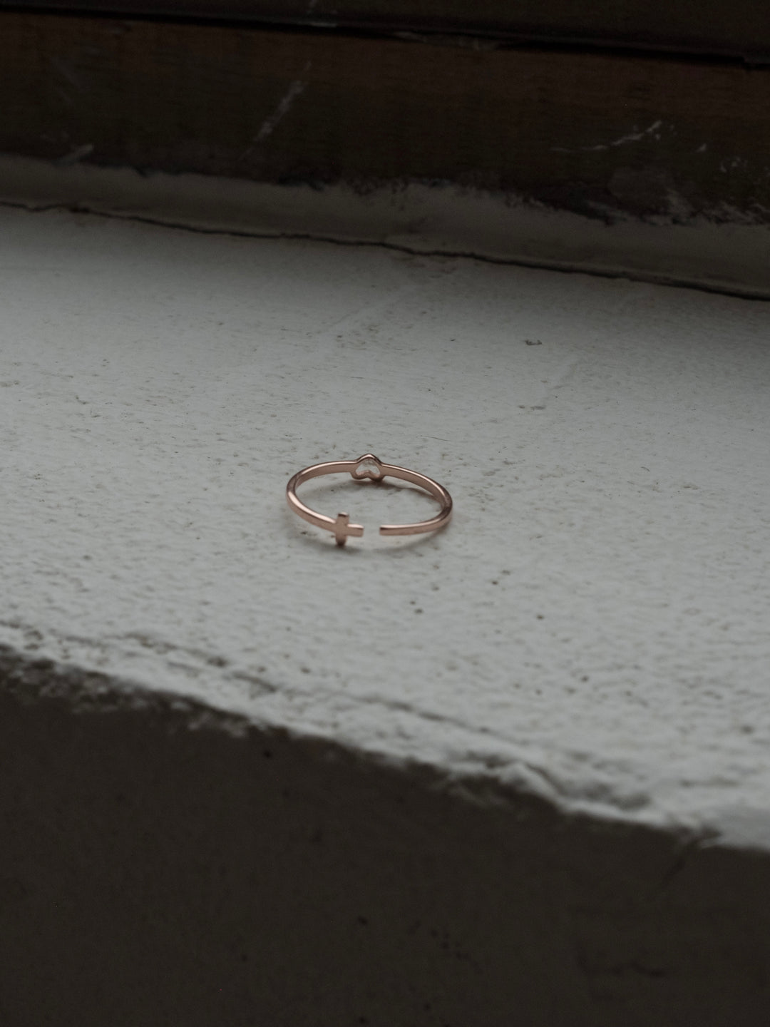 "God Is Love" Silver Cross Ring