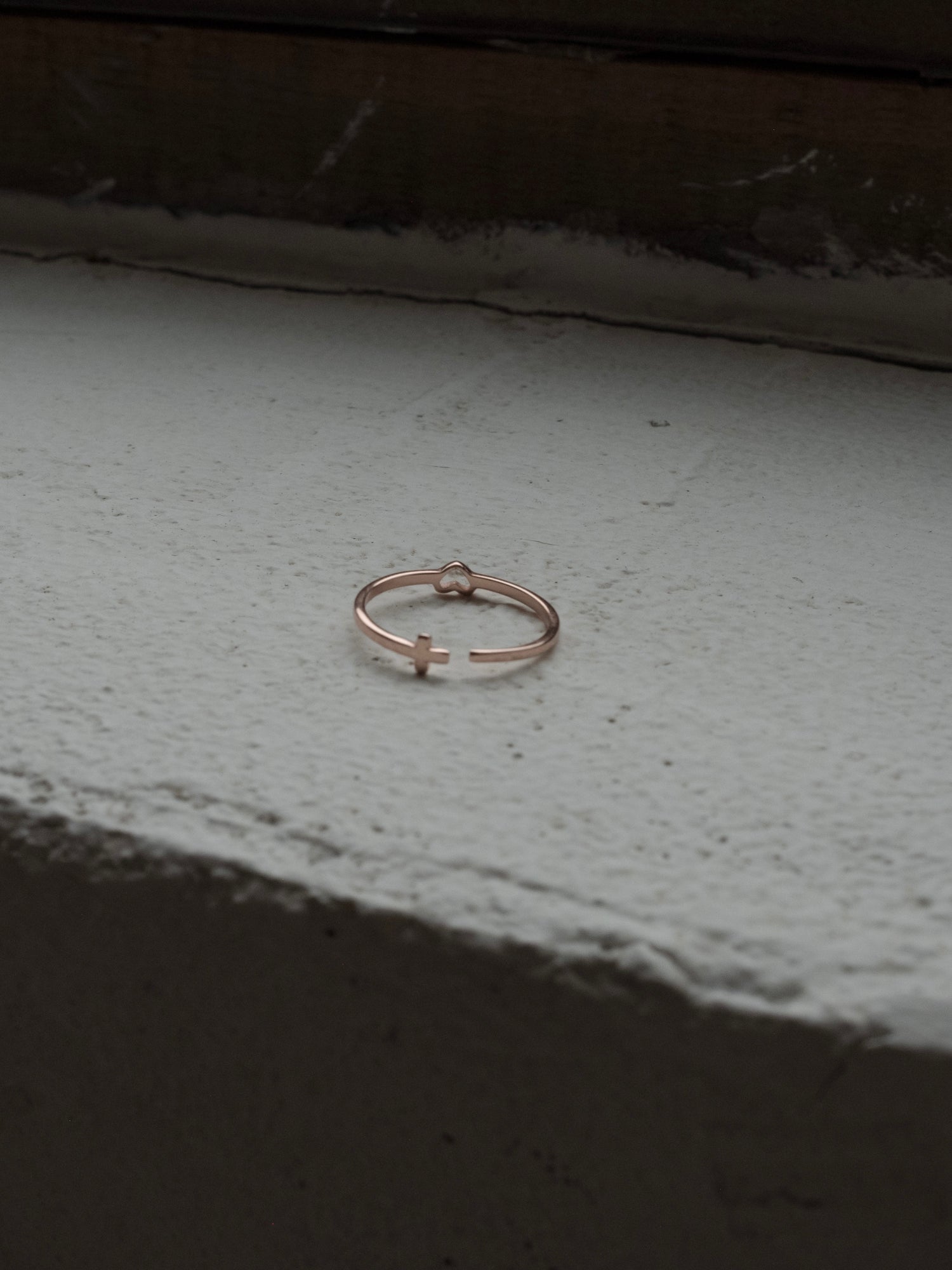 "God Is Love" Silver Cross Ring