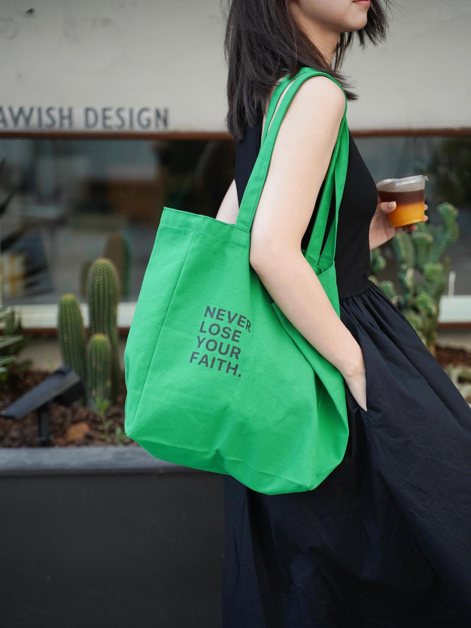 "Never Lose Your Faith" Cotton Canvas Tote Bag