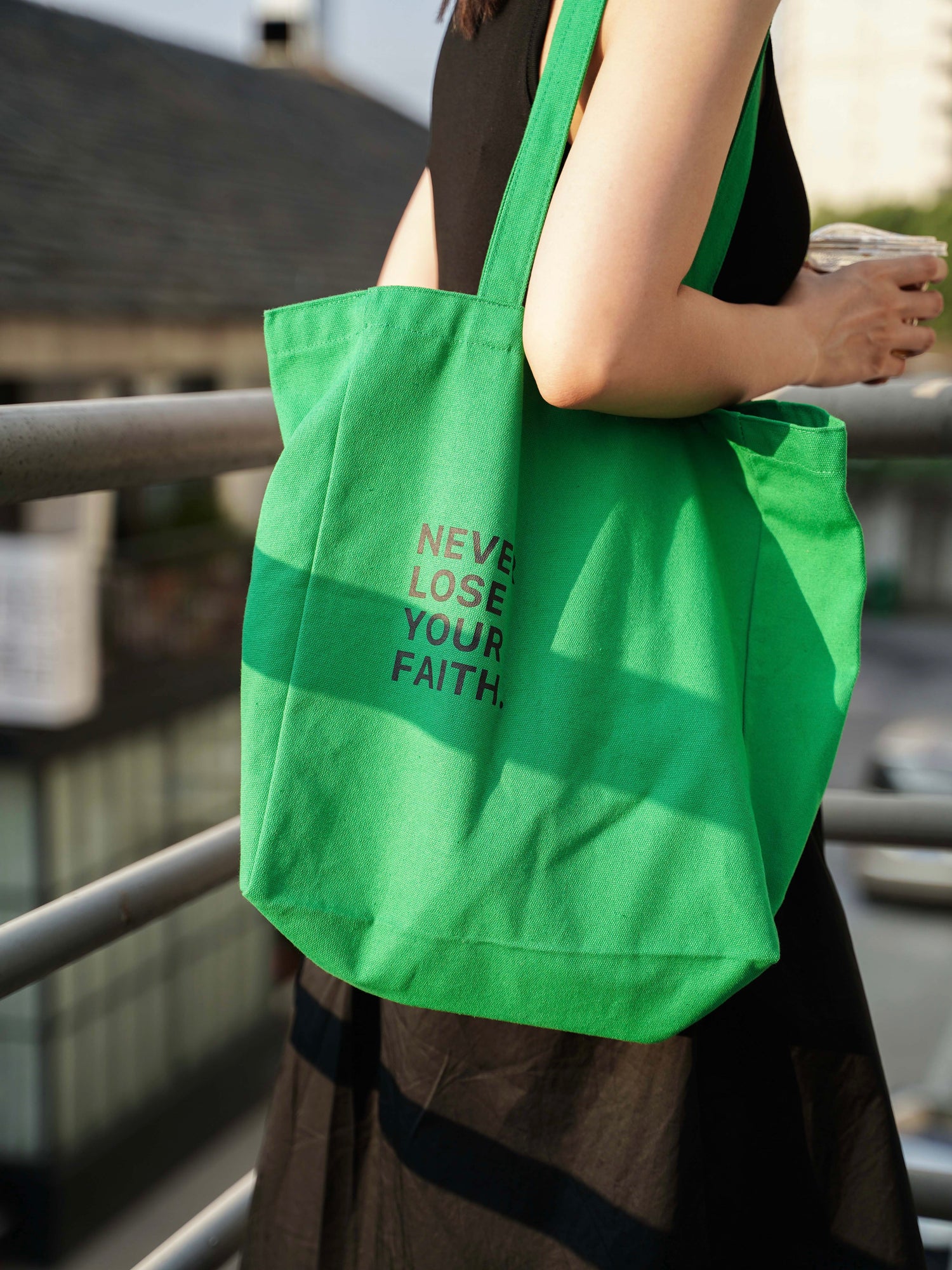"Never Lose Your Faith" Cotton Canvas Tote Bag
