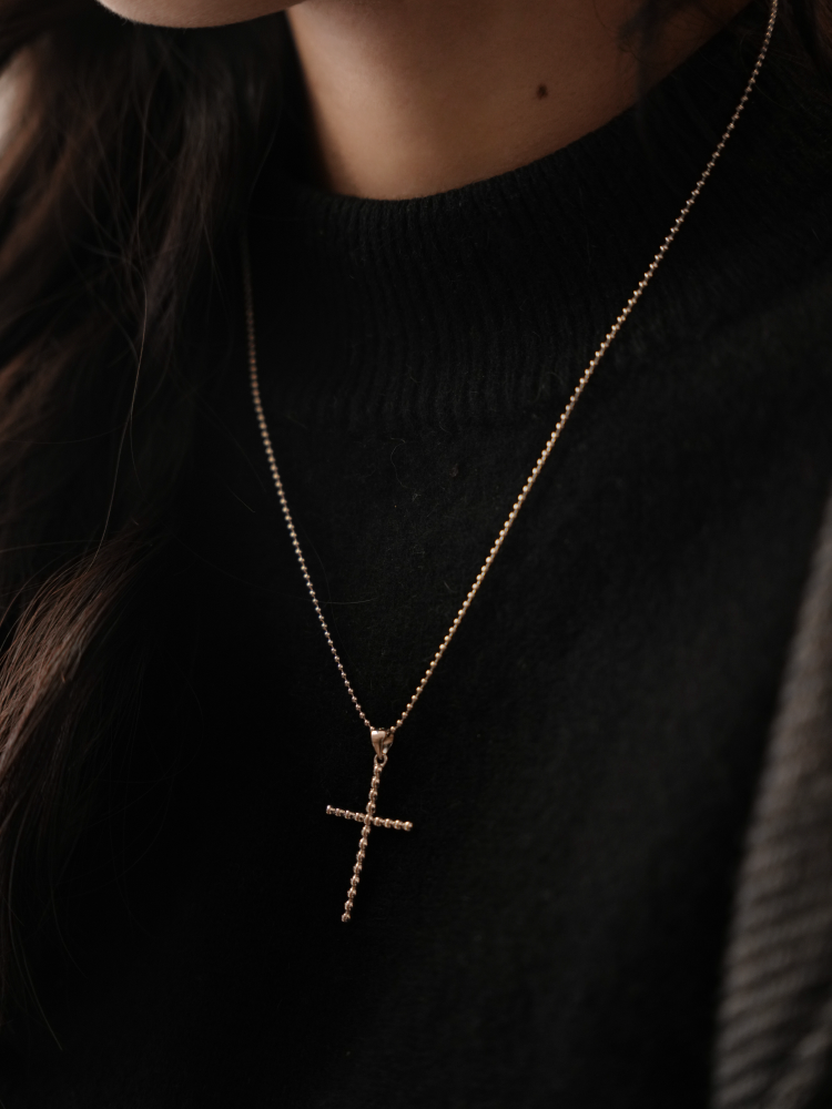 "Gentle Grace" Handcrafted Silver Cross Necklace