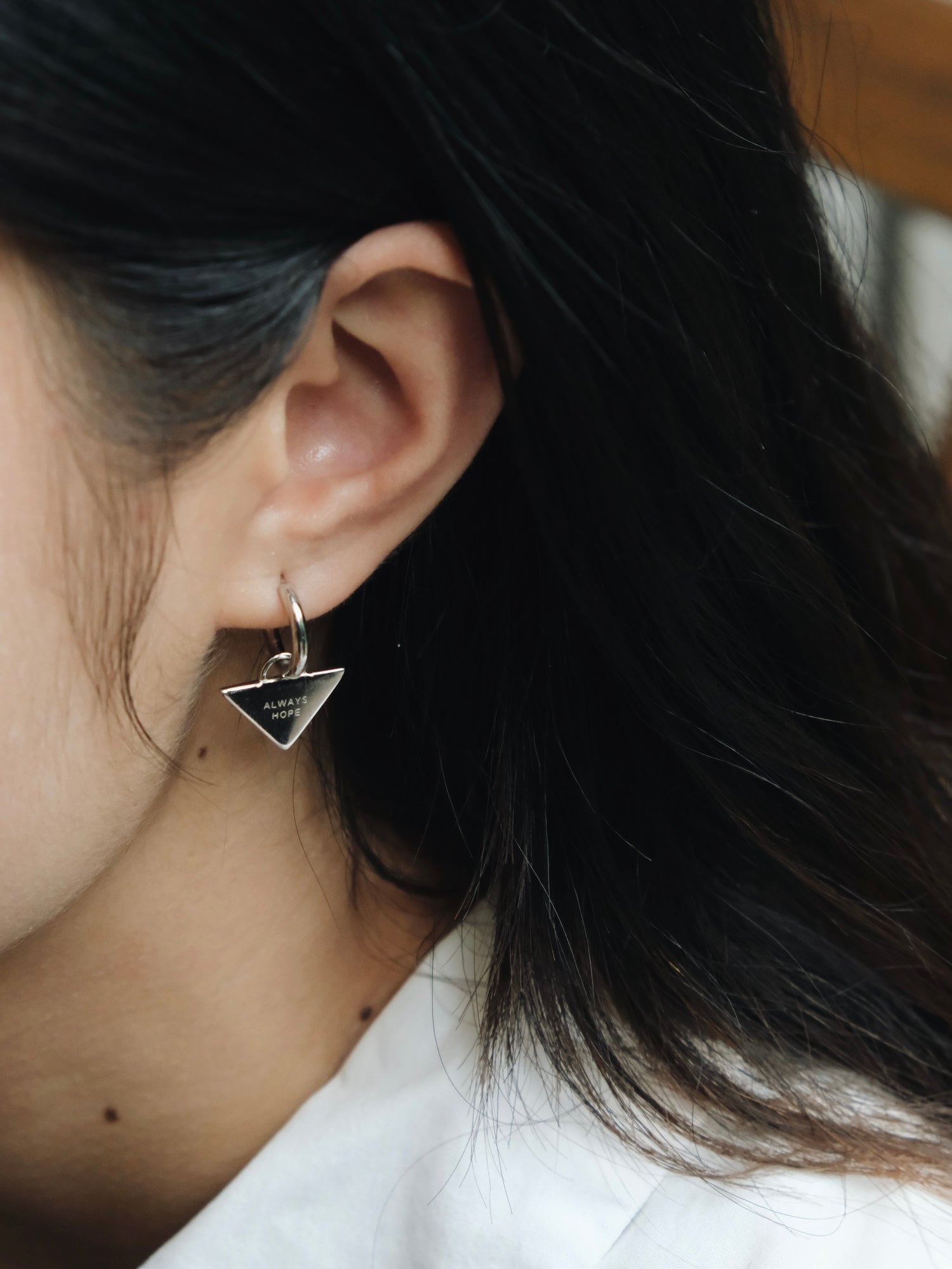"Always Hope" Handcrafted Silver Earrings