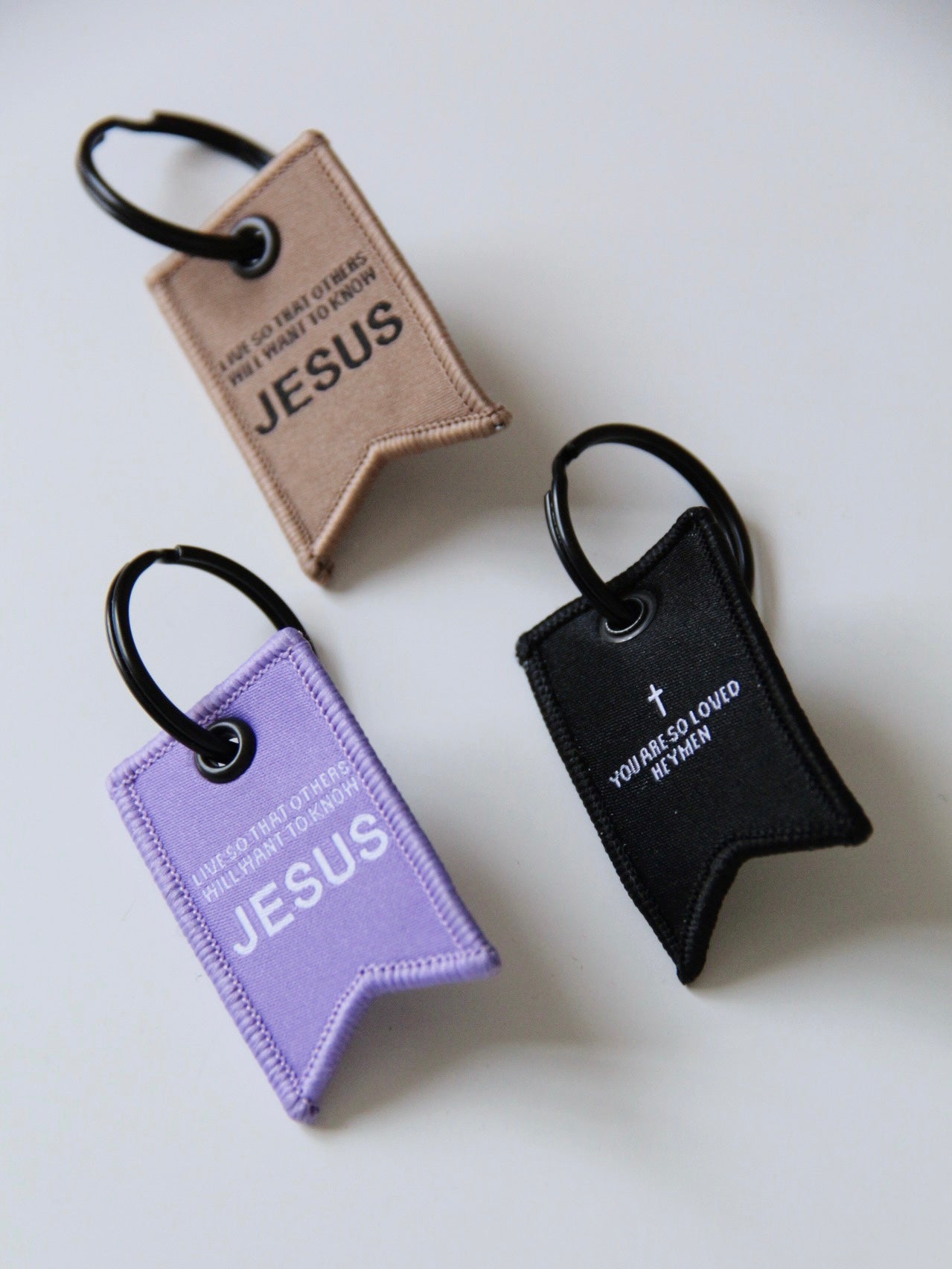 "Live for Jesus" Fabric Keychain