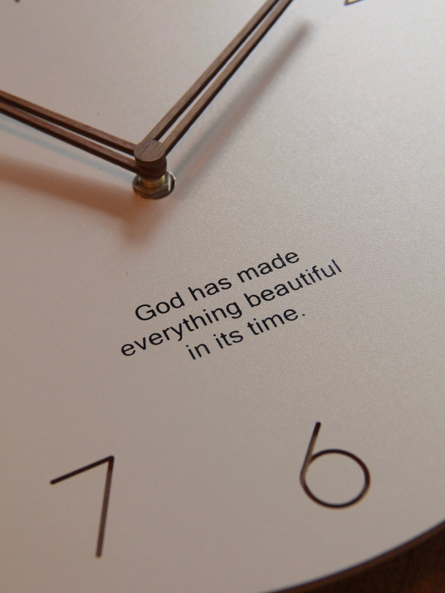 "Beautiful in Its Time" Wall Clock