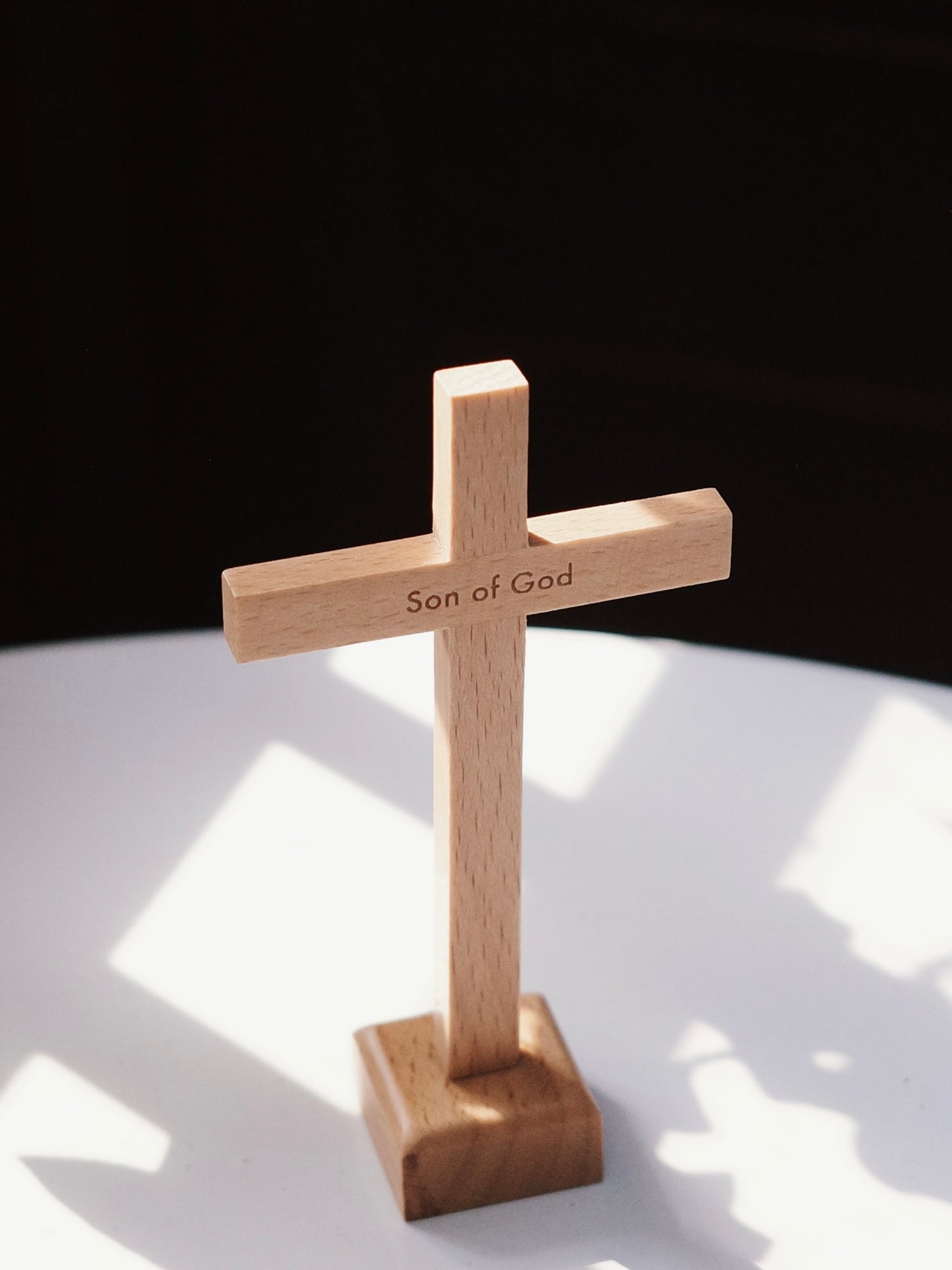 "Son of God" Handcrafted Cross Tabletop Decor