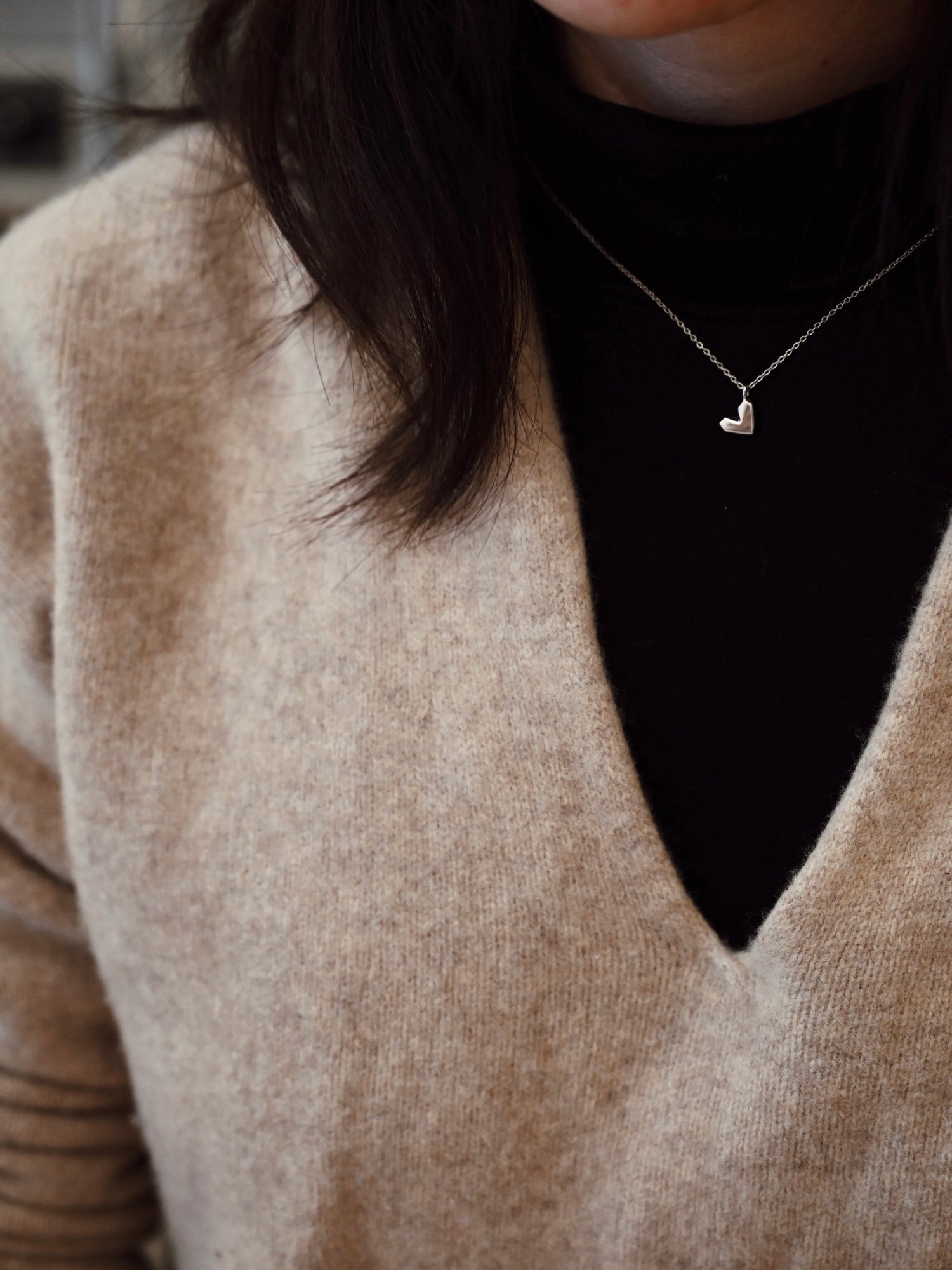 "A Heart at Peace" Handcrafted Silver Necklace