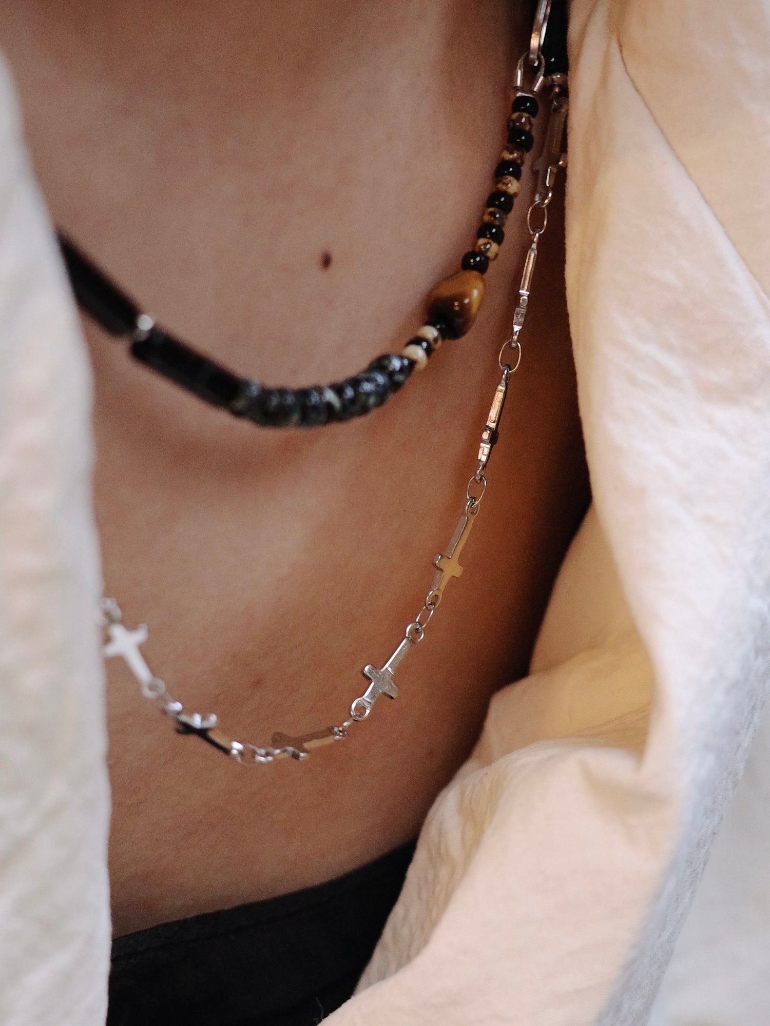 "Daniel in the Lions' Den" Handcrafted Onyx Layered Necklace