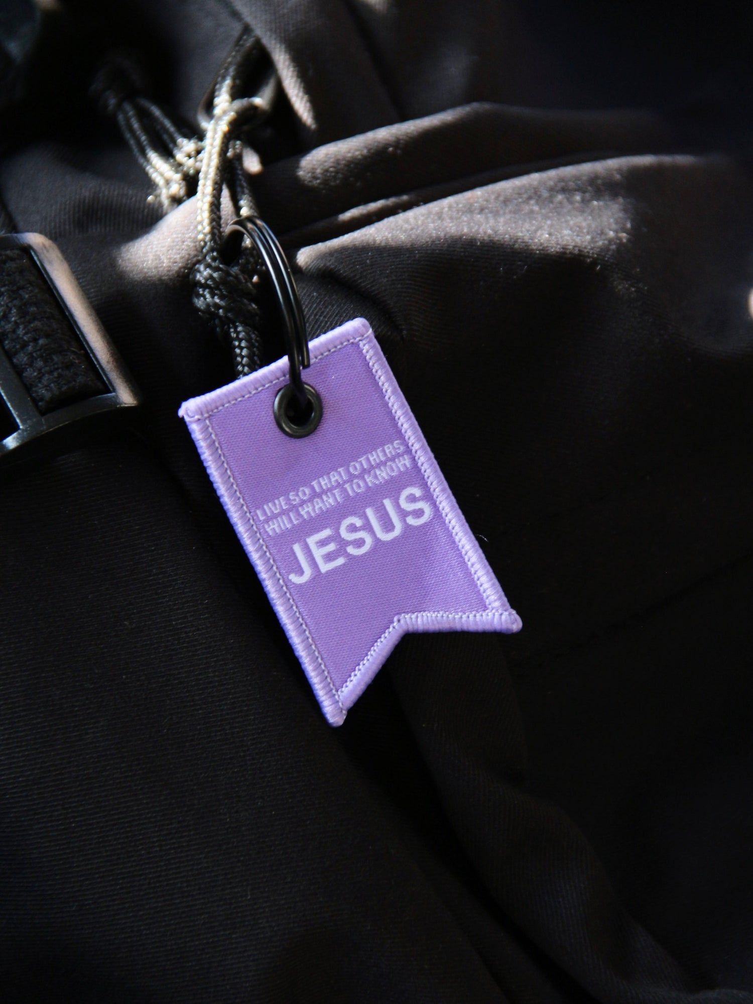 "Live for Jesus" Fabric Keychain