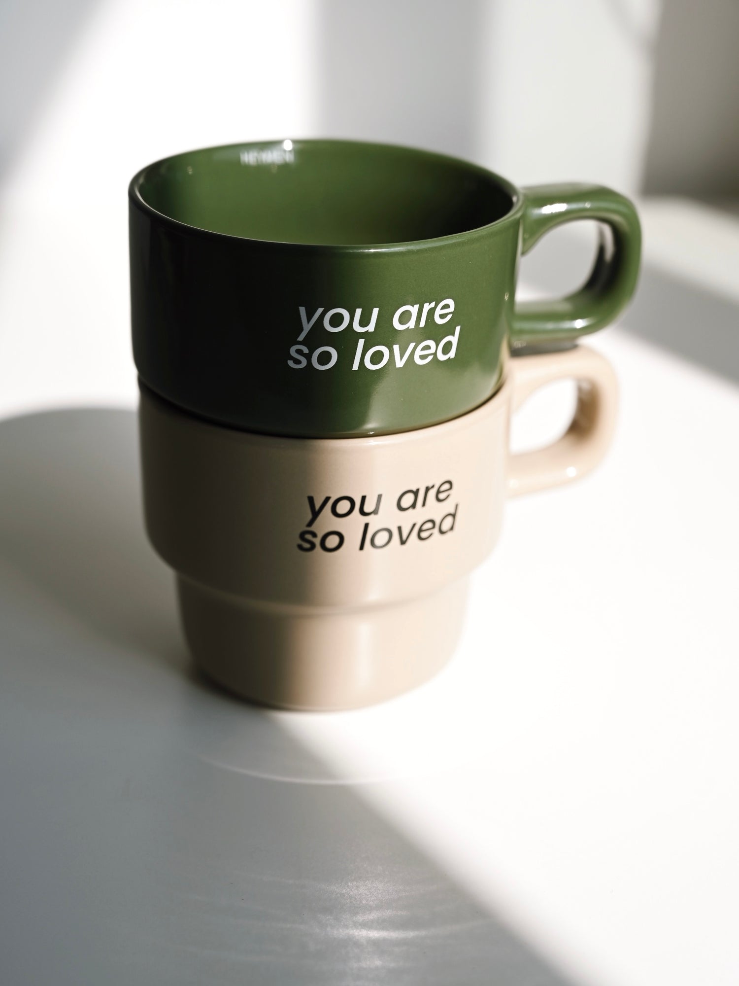 "You Are So Loved" Bamboo-Style Ceramic Mug