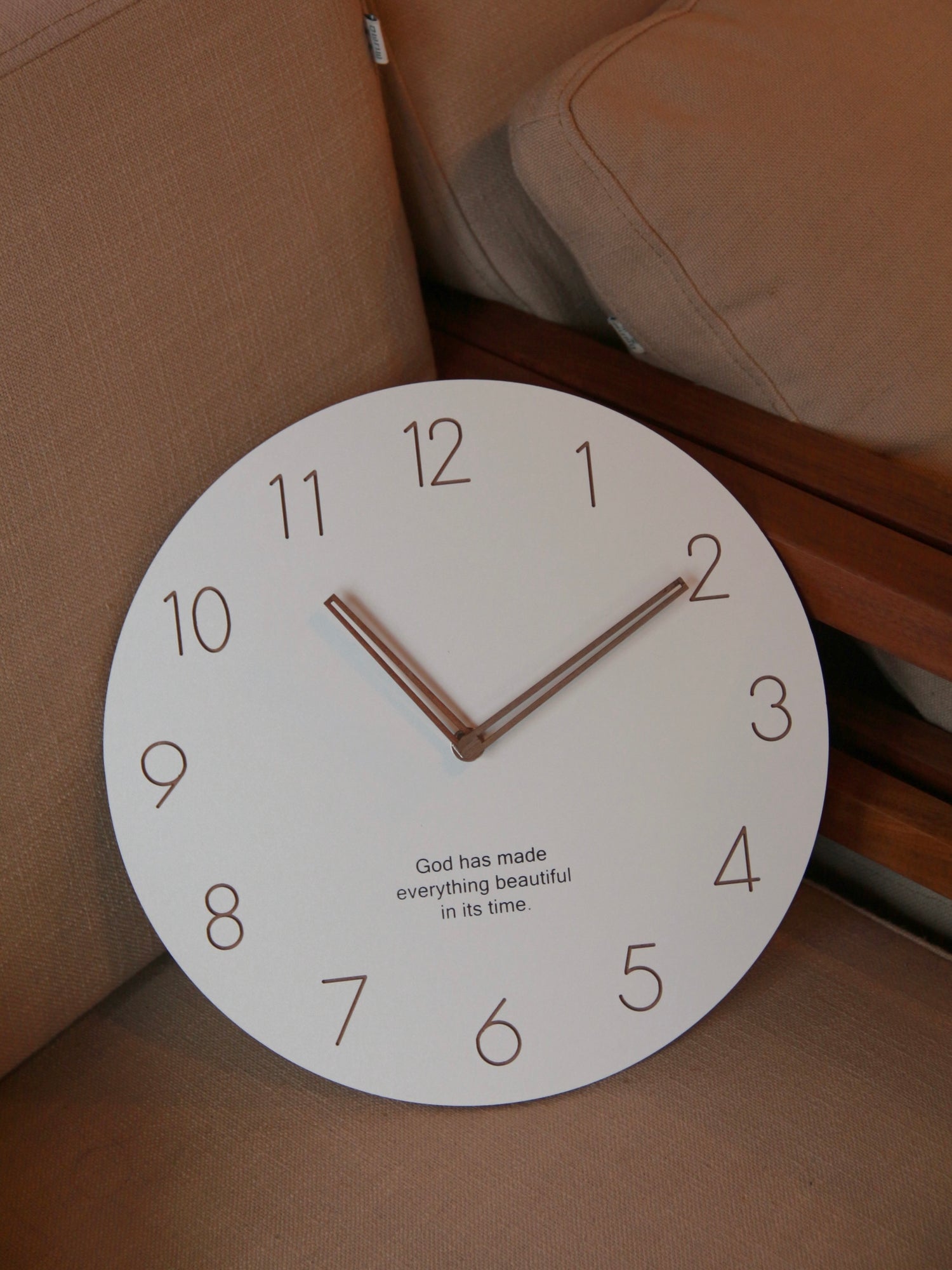 "Beautiful in Its Time" Wall Clock