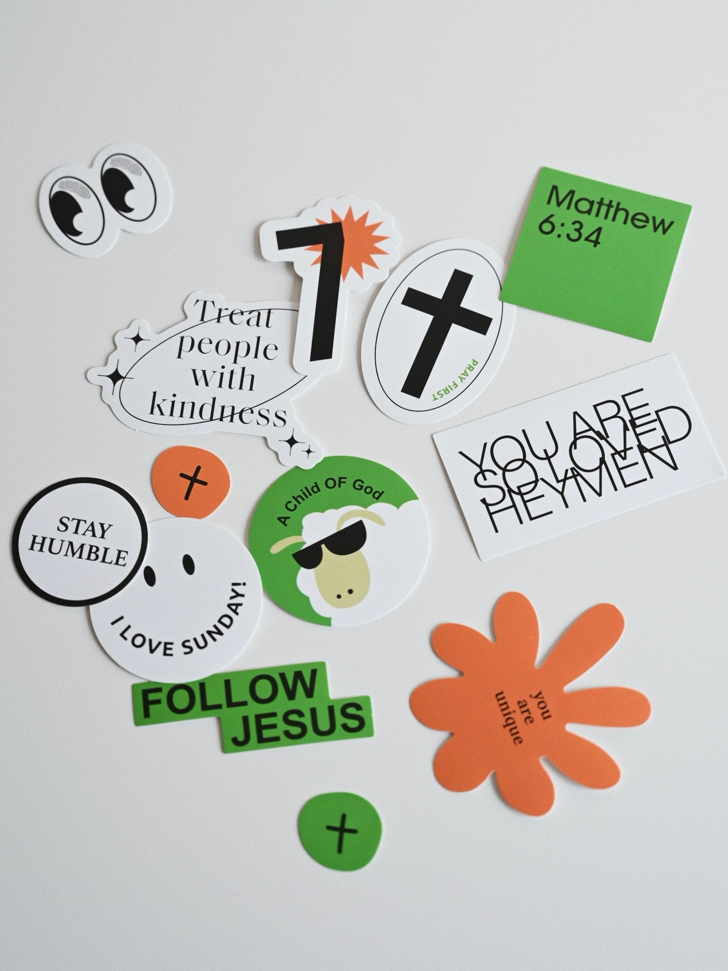 "Unique" Waterproof Sticker Set