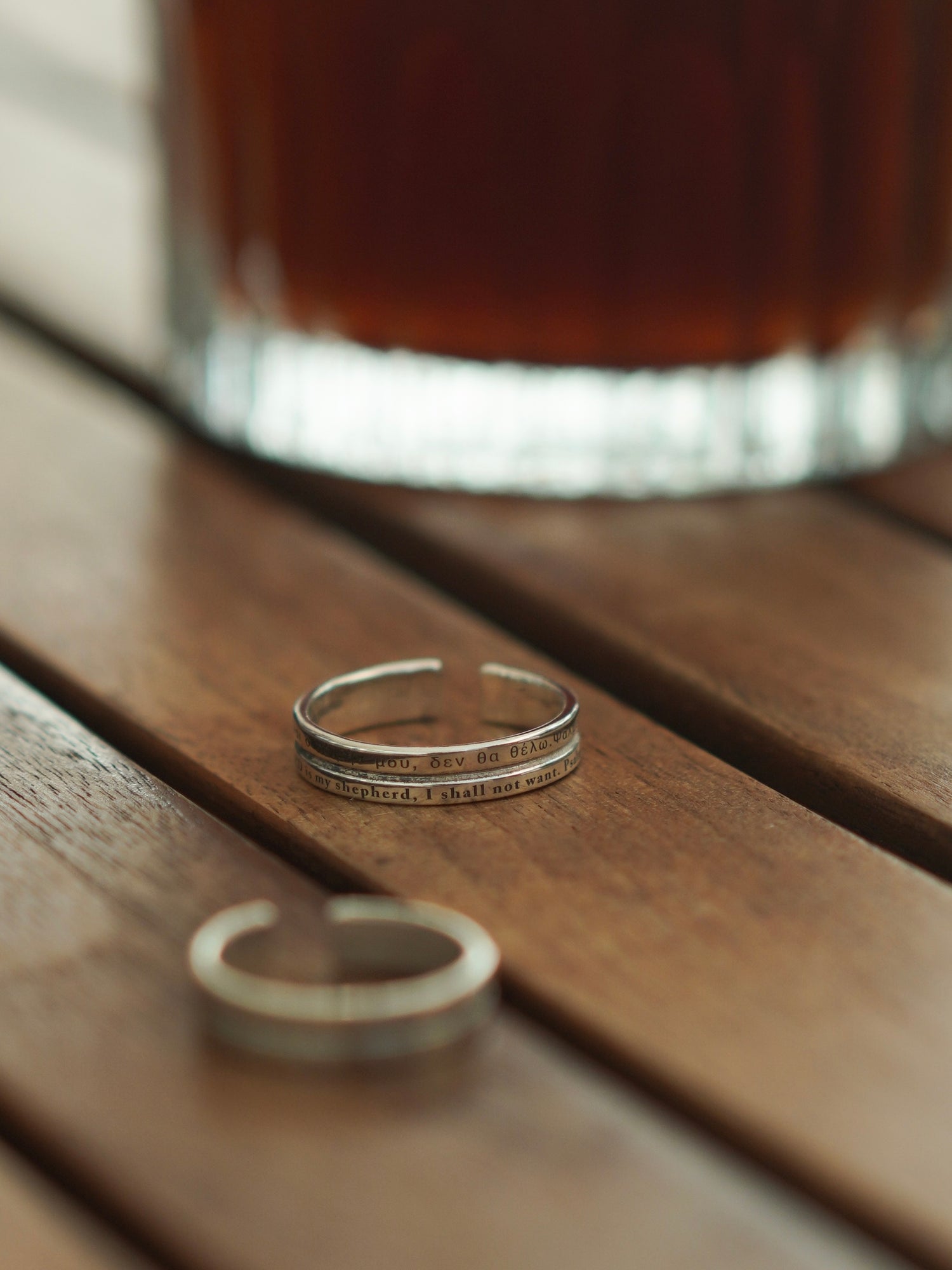 "Psalm 23" Engraved Silver Ring