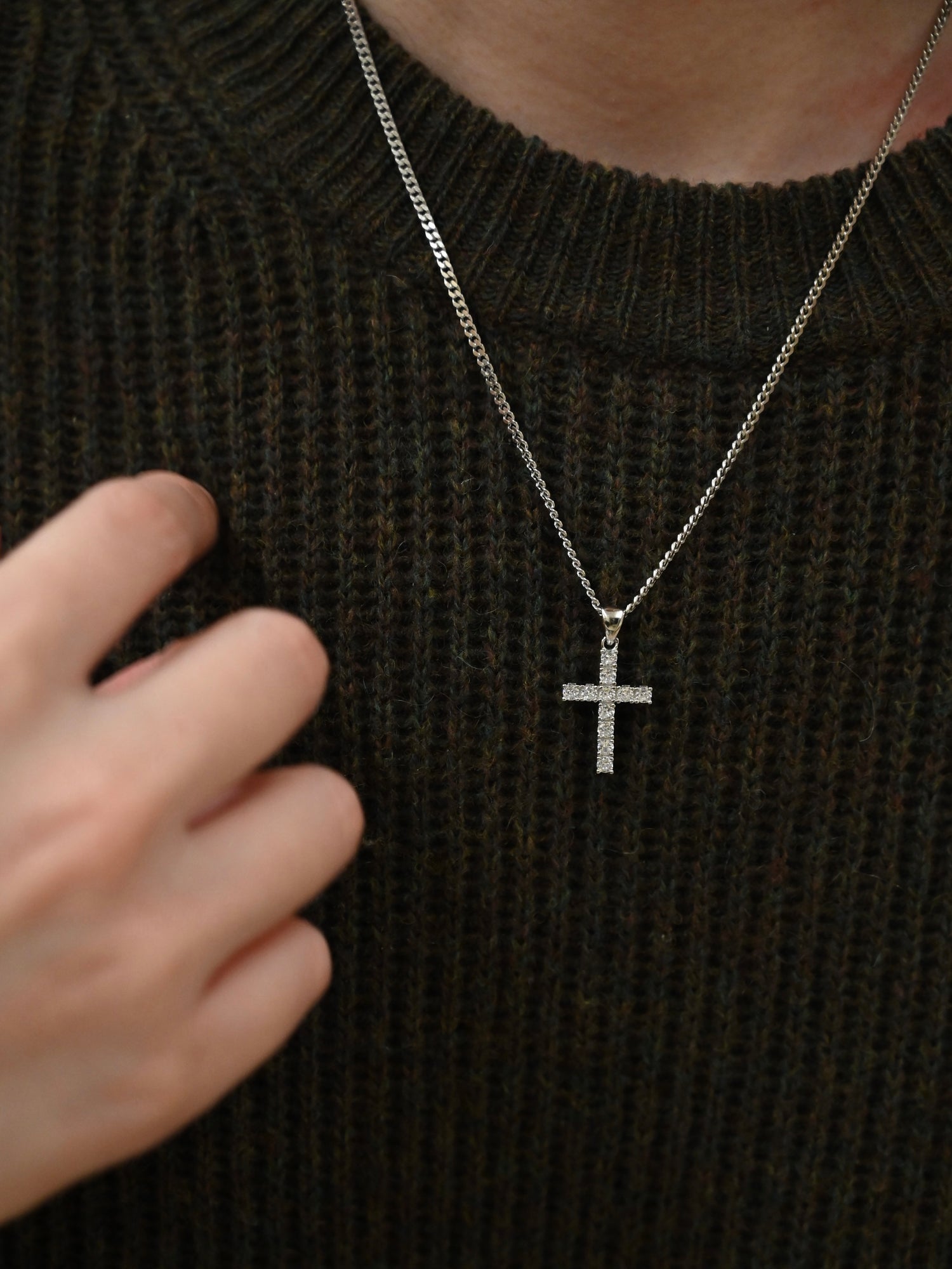 "My Glory" Handcrafted Silver Cross Necklace