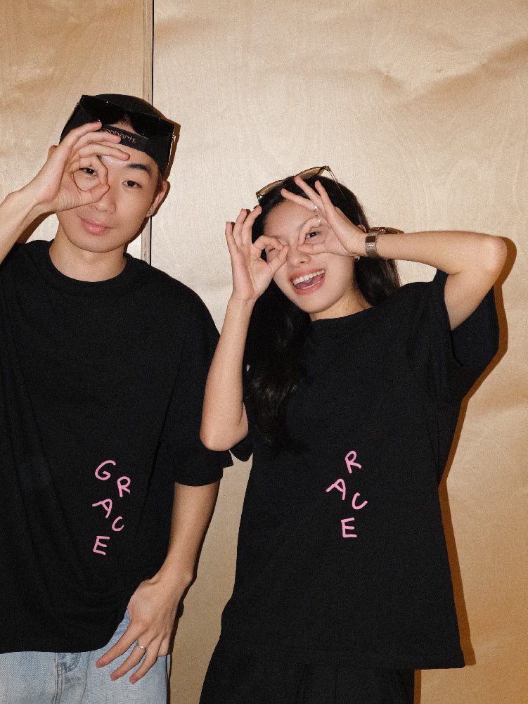 “Grace Poured Out” Embroidered Pocket Tee