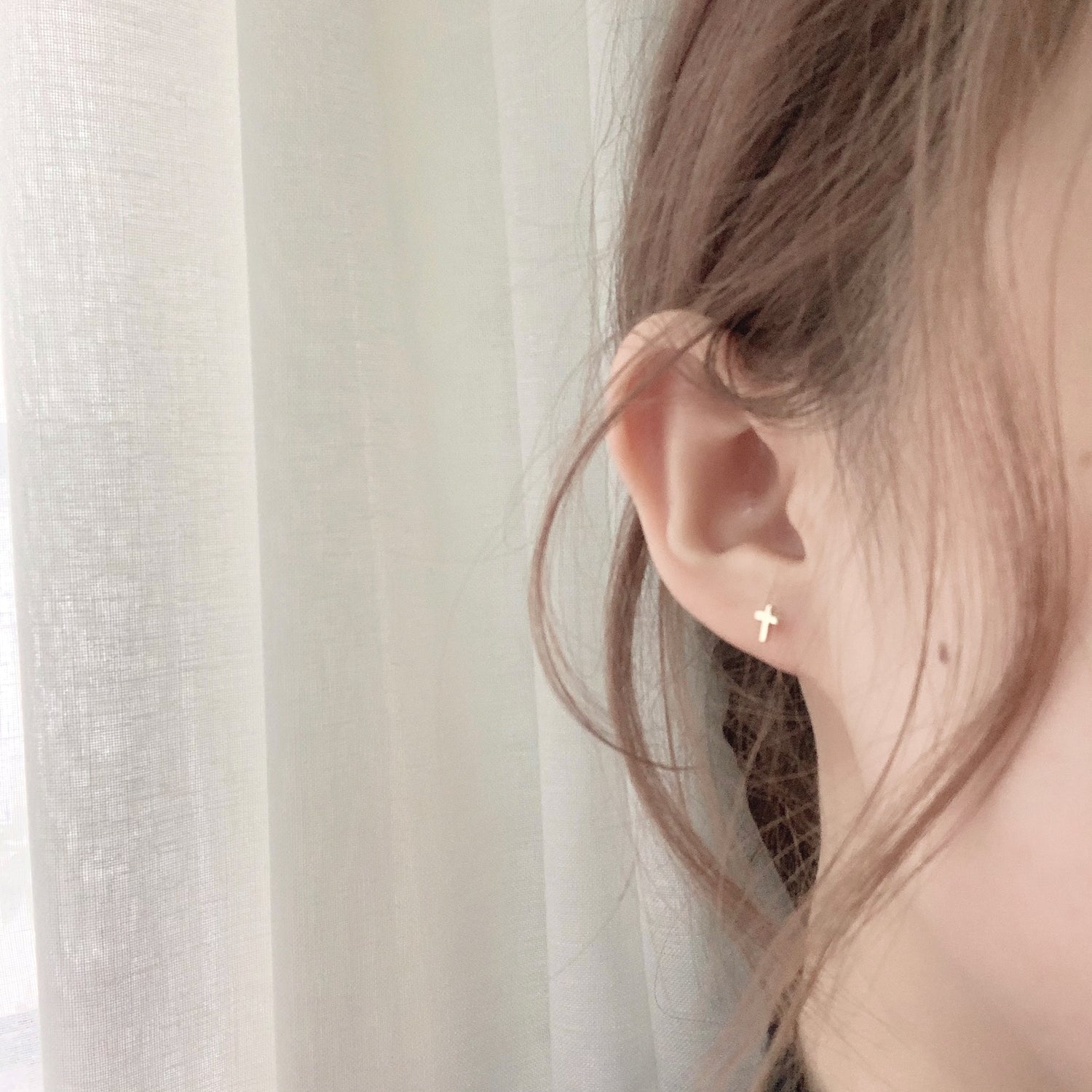 "God Is Love" Handcrafted Silver Stud Earrings