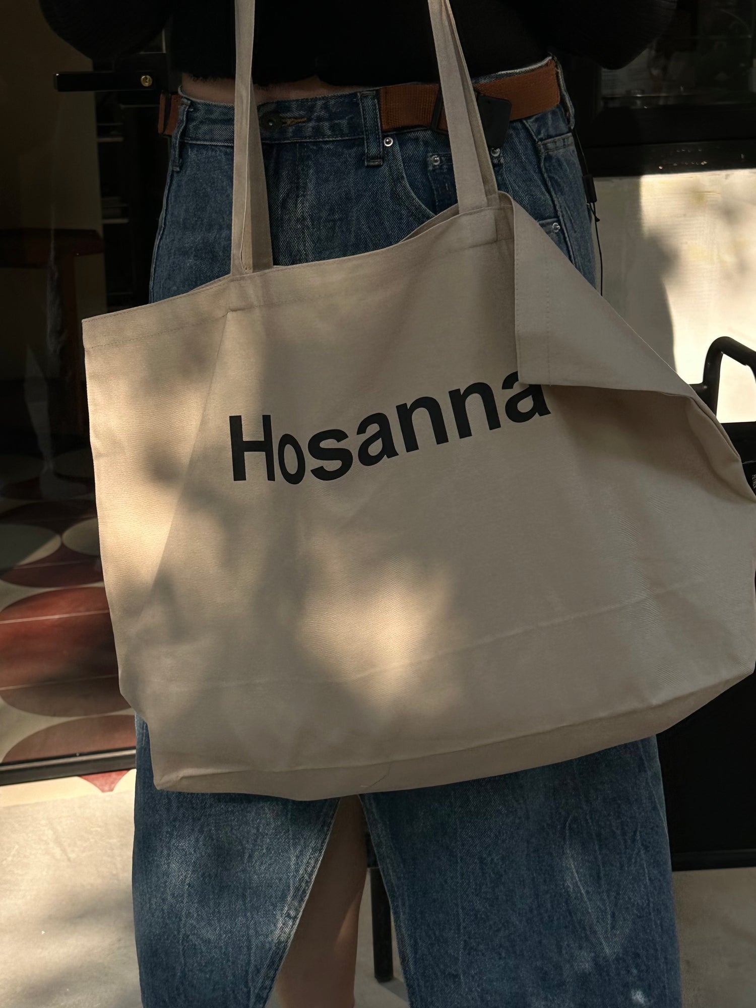 "Hosanna" Oversized Cotton Tote Bag