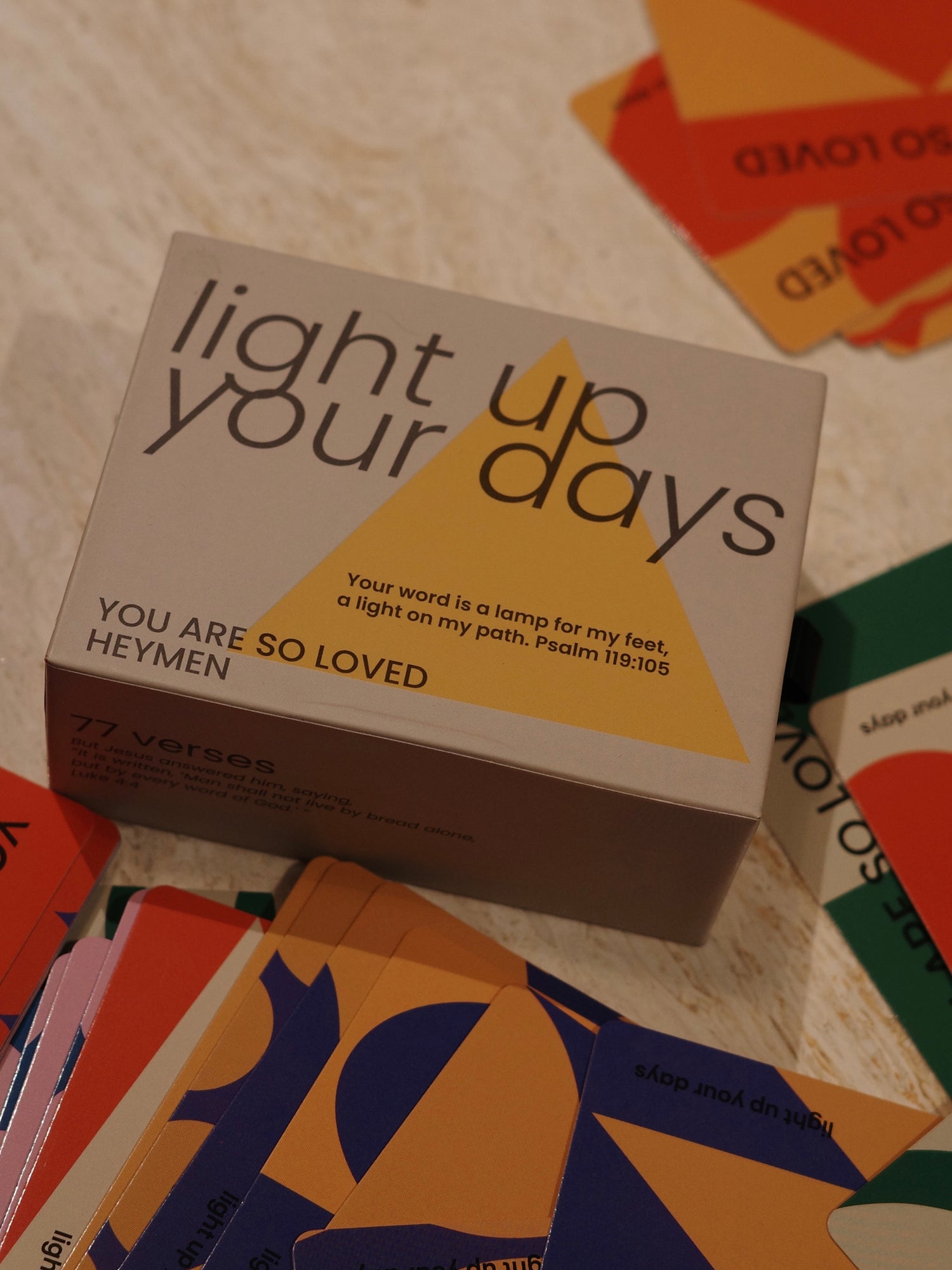 "Light Up Your Days" Bilingual Bible Verse Flash Cards(77 PCS)