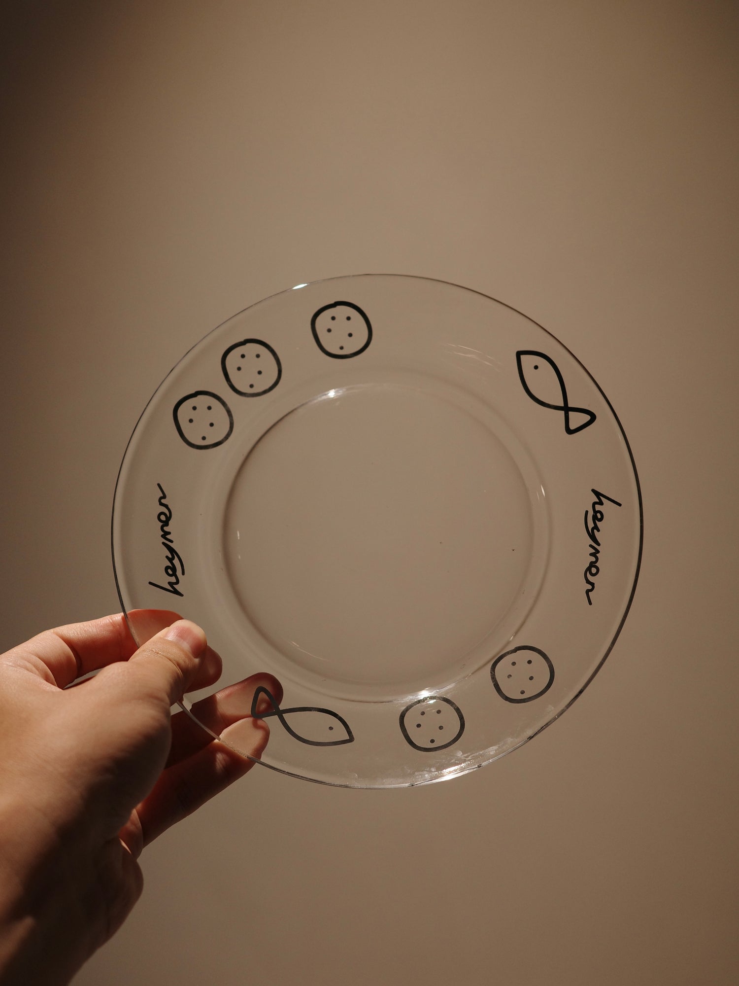 "Five Loaves and Two Fish" Glass Plate