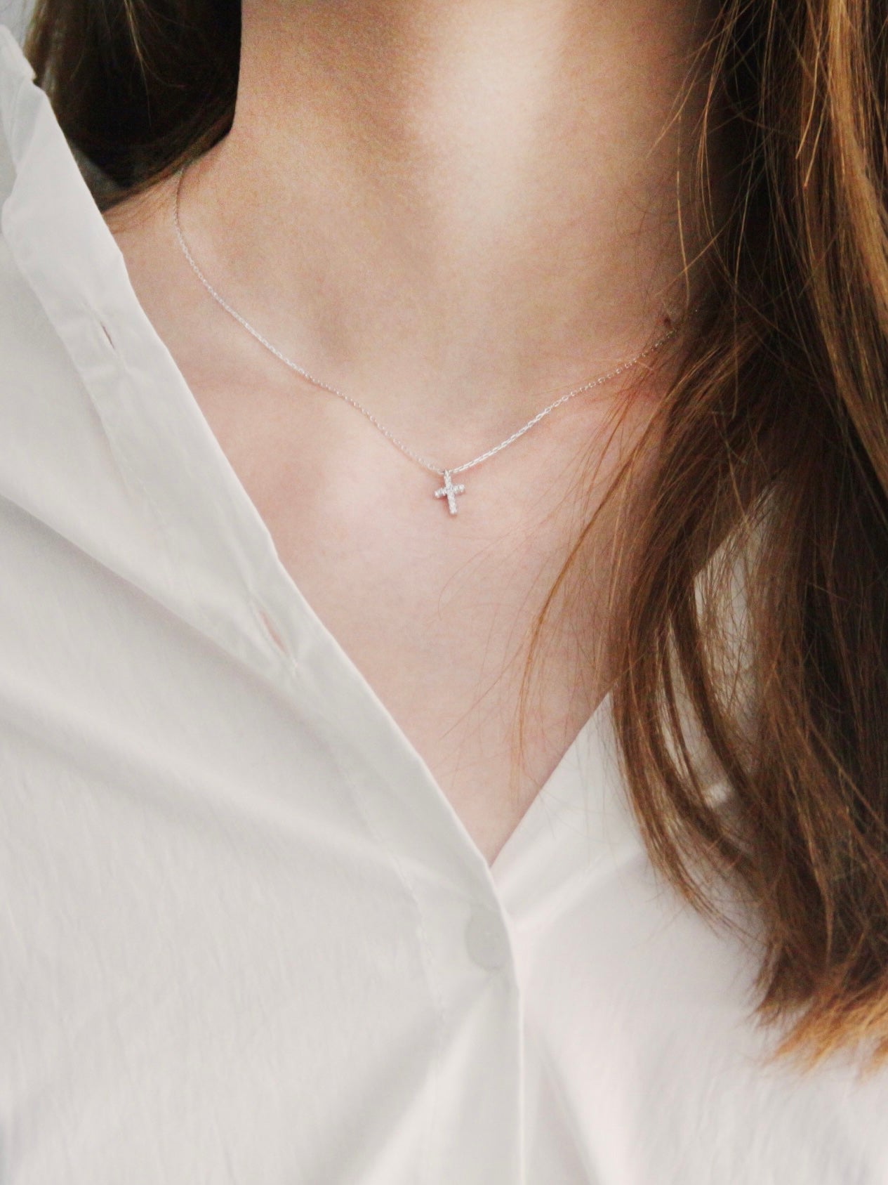 "My Light" Handcrafted Silver Cross Necklace